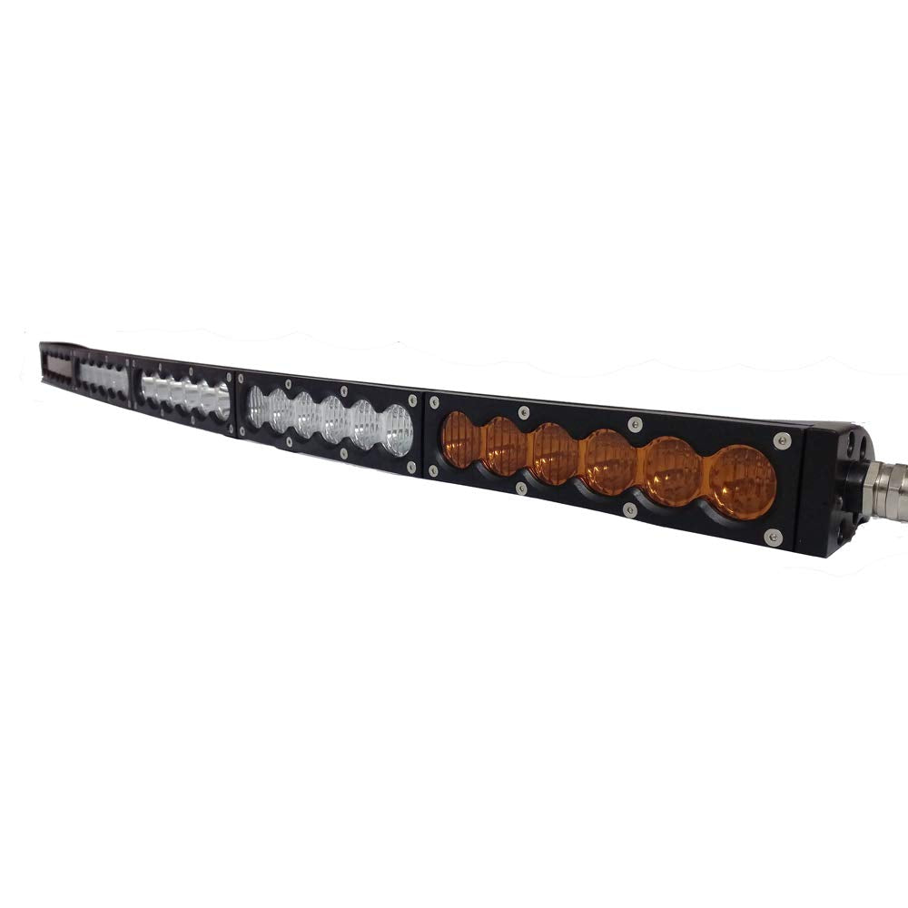 AngelMa 44'' Dual Color Amber/White LED Light Bar Offroad stroboflash 210WOff Road for Car Boat UTV 4WD 4X4 Truck Tractor Raptor Off-Road Bumper Light Wiring Harness 3 Years Warranty
