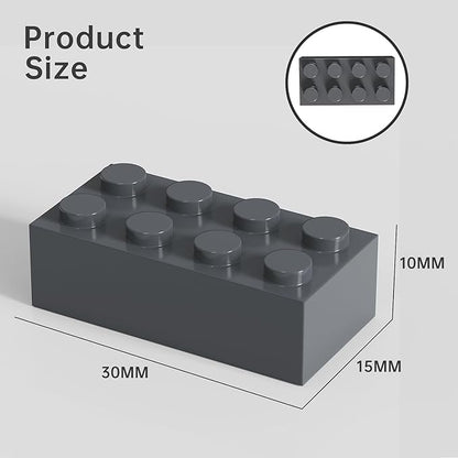 500 Piece Dark Gray Bricks Bulk Gray 2x4 Building Bricks Flat Compatible with Lego Parts and Pieces: 2x4 Dark Grey Bricks(Color: Dark Gray)