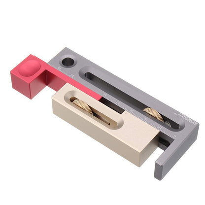 HONGDUI JF06 Kerfmaker Table Saw Tool - 4”/100mm Movable Measuring Block, Mortise and Tenon Slot Adjuster for Woodworking