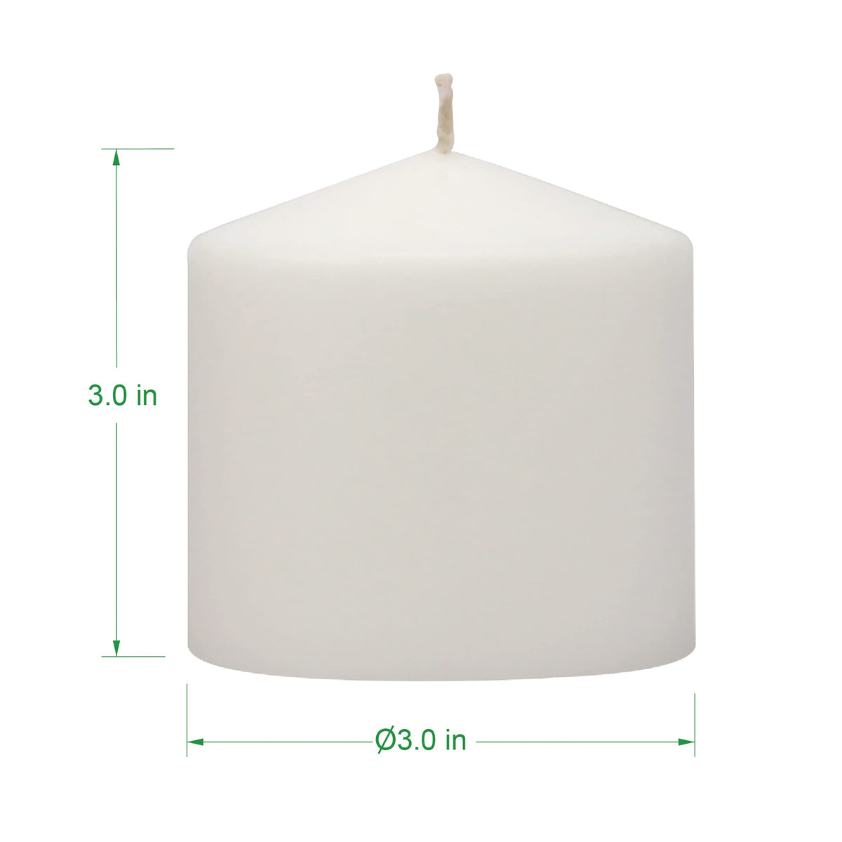 Stonebriar Unscented White Tall Pillar Candles, 18 Hour Burning Candle Pillars, Perfect for Decor, Weddings, Emergencies 3" X 3", 6 count