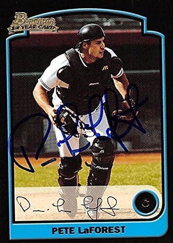 Sports Memorabilia Autograph Warehouse 247758 Pete Laforest Autographed Baseball Card 2003 Bowman 1st Year No. 247 Rookie - Tampa Rays
