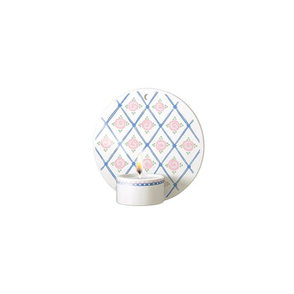 Bjorn Wiinblad Dora Tealight Holder, Blue Harlequin, 5.1" D, Gift Box Included