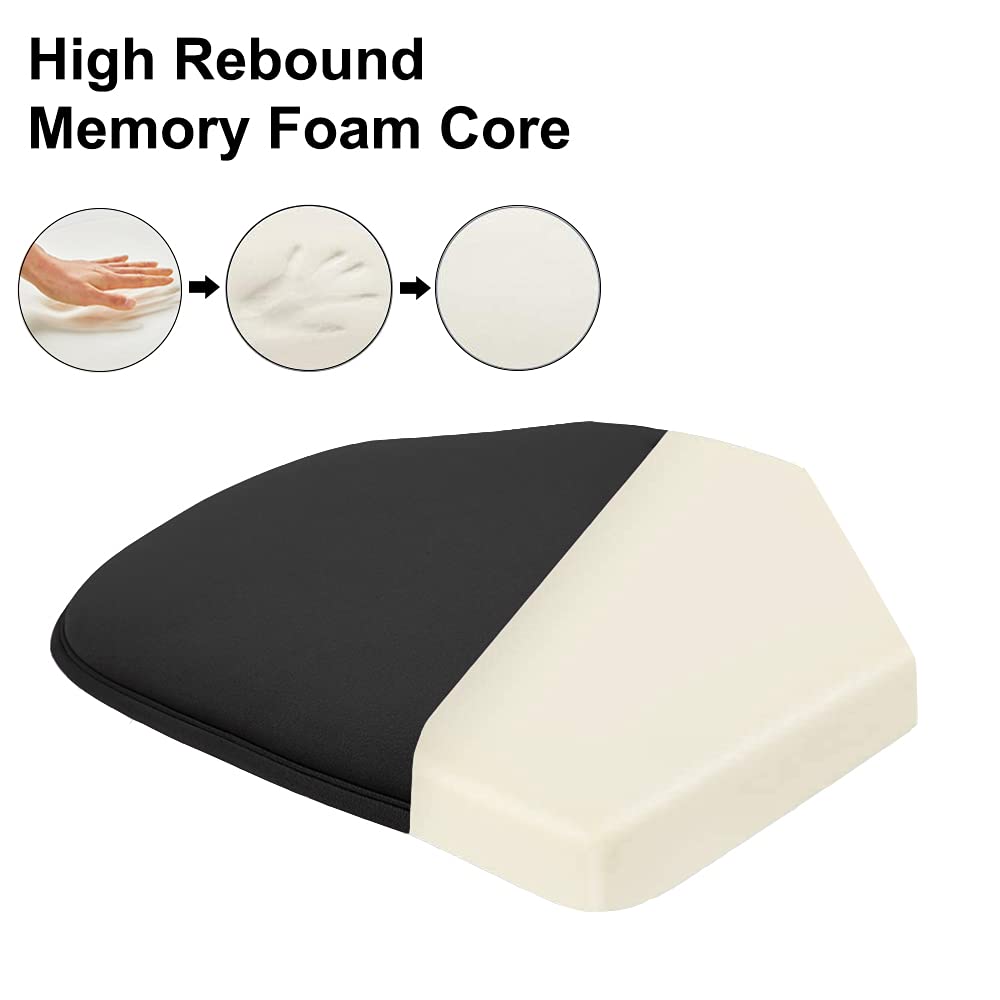 Big Hippo Thicken Memory Foam Chair Pad and Seat Cushions - Non Slip Cushion for Kitchen Chairs, 16"x15" (1 Pack, Black)