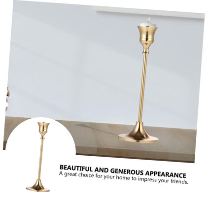 HOMOCONO Iron Candlestick Holder Retro Style Candle Holder Decor Unique Iron Desktop Ornament for Home Decoration Weddings Parties and Anniversaries for Friends and Family