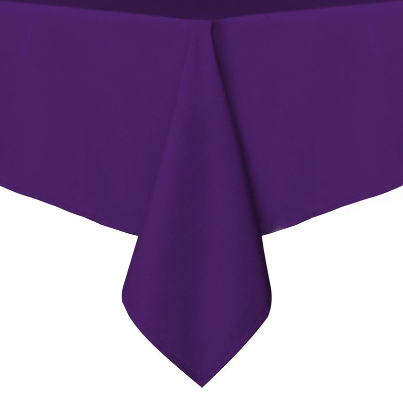 sancua Rectangle Tablecloth - 54 x 78 Inch - Stain and Wrinkle Resistant Washable Polyester Table Cloth, Decorative Fabric Table Cover for Dining Tables, Buffet Parties and Camping, Purple