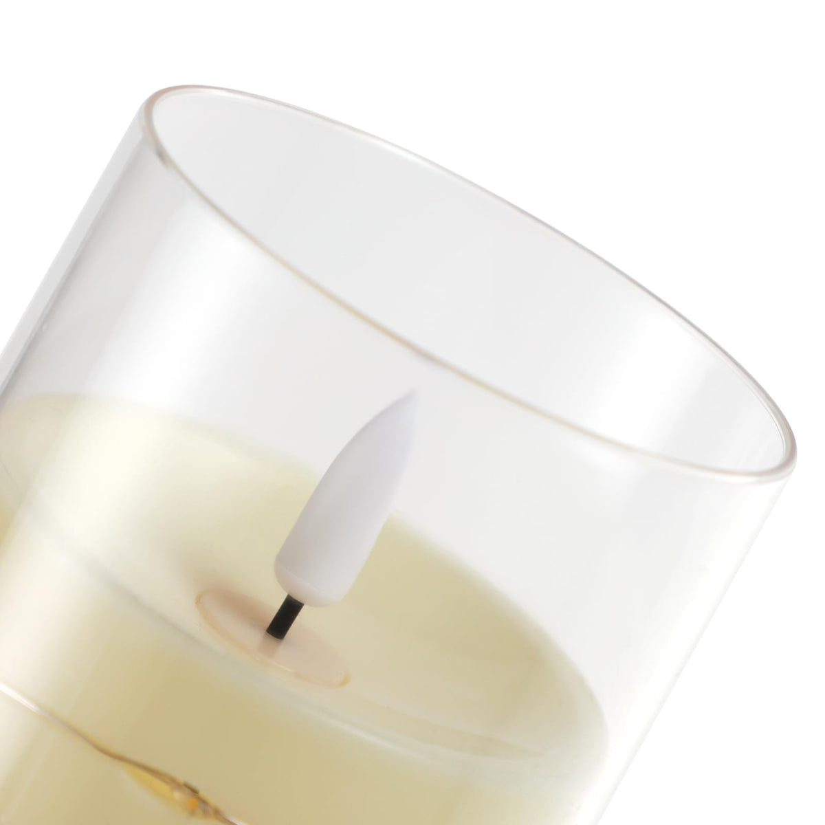 Flameless Candles, Battery Operated LED Candles with Remote and Timer Flickering Flameless Candle for Romantic Ambiance and Home Halloween Decor Durable Acrylic Shell with Embedded Star String