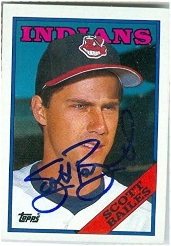 Sports Memorabilia Autograph Warehouse 246278 Scott Bailes Autographed Baseball Card - Cleveland Indians 1988 Topps - No. 107