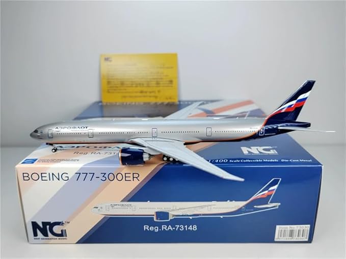 ACE HOBBY NG Models for Aeroflot for Boeing B777-300ER RA-73148 1:400 Aircraft Pre-Built Model