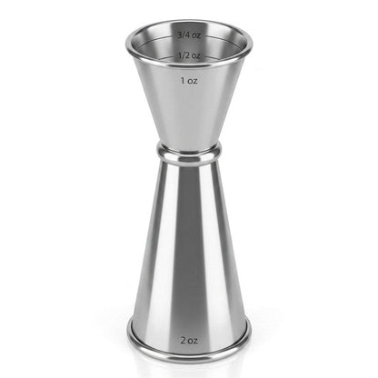 Barfroee Japanese Cocktail Jigger - 1oz & 2oz Double Jigger with Internal Measurement Markings - 304 Stainless Steel Bar Tool for Mixology - Accurate Shot Measure for Drinks