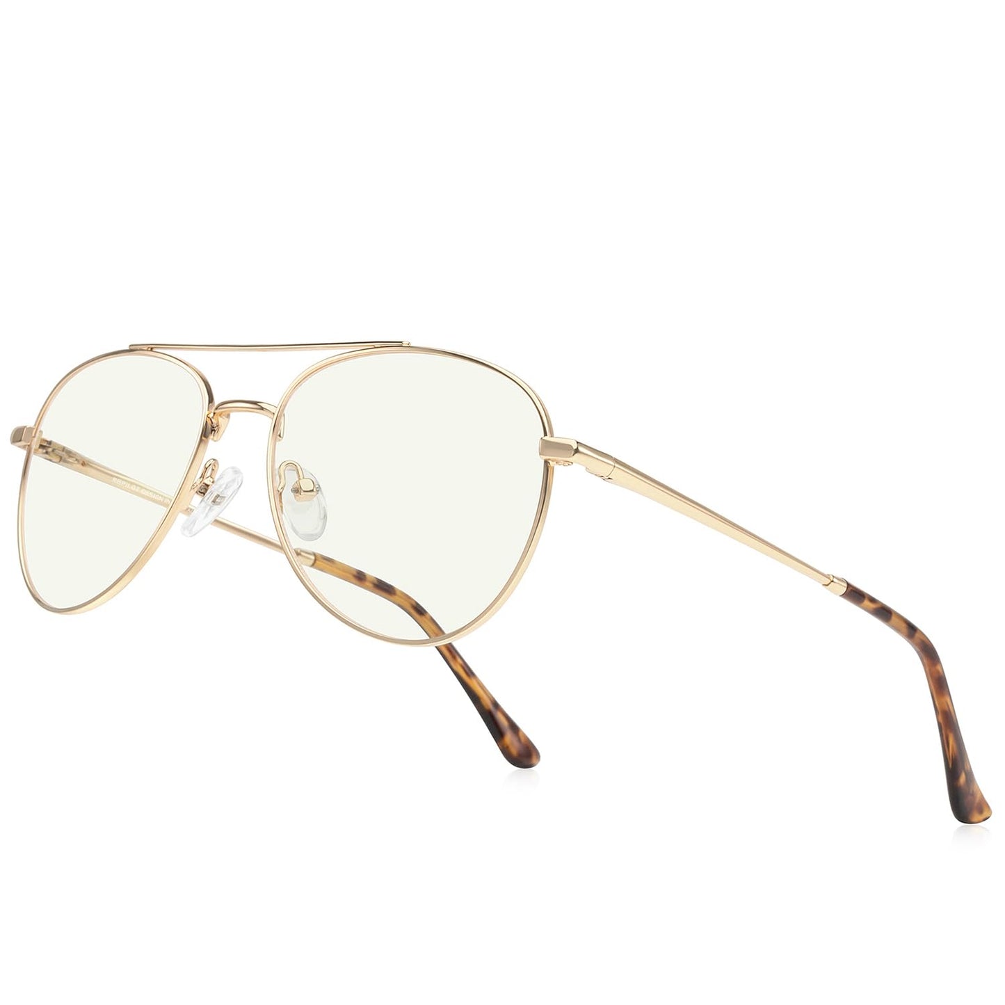 RB.Pilot Aviator Reading Glasses for men and Women Blue Light Blocking Lens Spring Temple