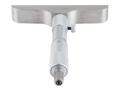 Accusize Industrial Tools 0-6'' by 4'' Base Depth Micrometer, 0.001'' Resolution, 6 Rods, 2025-4201