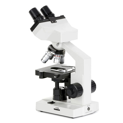 AmScope OMAX 40X-2000X Lab LED Binocular Compound Microscope with Double Layer Mechanical Stage and Coaxial Coarse/Fine Focusing Knob