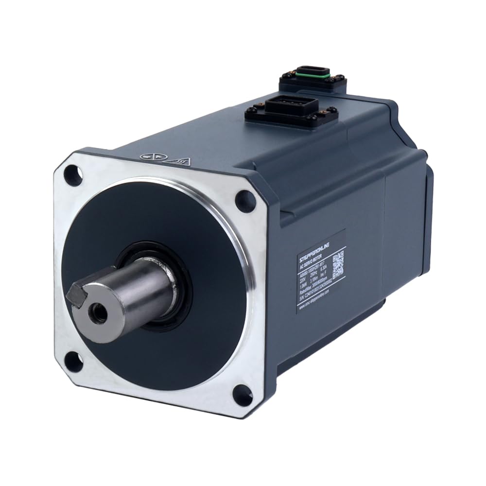 STEPPERONLINE AC Servo Motor kit EtherCAT A6 Series 1000W Servo Motor 3000rpm 3.18Nm with Brake 17 Bit Absolute Encoder IP67 + 1000W EtherCAT AC Servo Motor Driver+ 3.0M Cabels