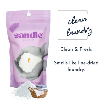 Sandle by Foton Pearled Candle – Multi-Pack (2 x 10oz) – Clean Laundry Scent, Non-Toxic, Luxury & Long-Lasting – up to 120 Hours – with 15 Wicks Each Pack