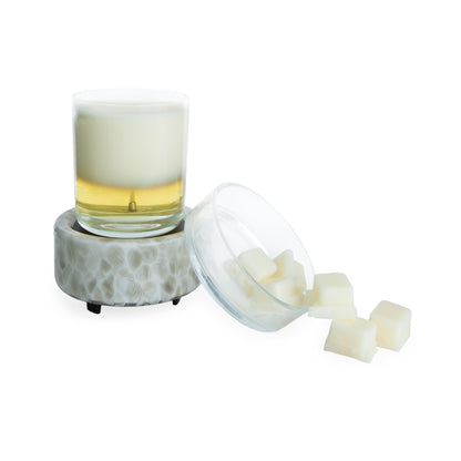 Candle Warmers ETC 2-in-1 Candle and Fragrance Warmer for Warming Scented Candles or Wax Melts and Tarts with to Freshen Room, Swirl