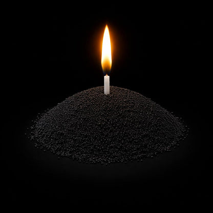 SANDWORKS Sand Wax Candle Making Kit – 5 Wooden Wicks & 15 Cotton Wicks, 500 g Premium Fragrance-Free Sand Wax (Obsidian Black)