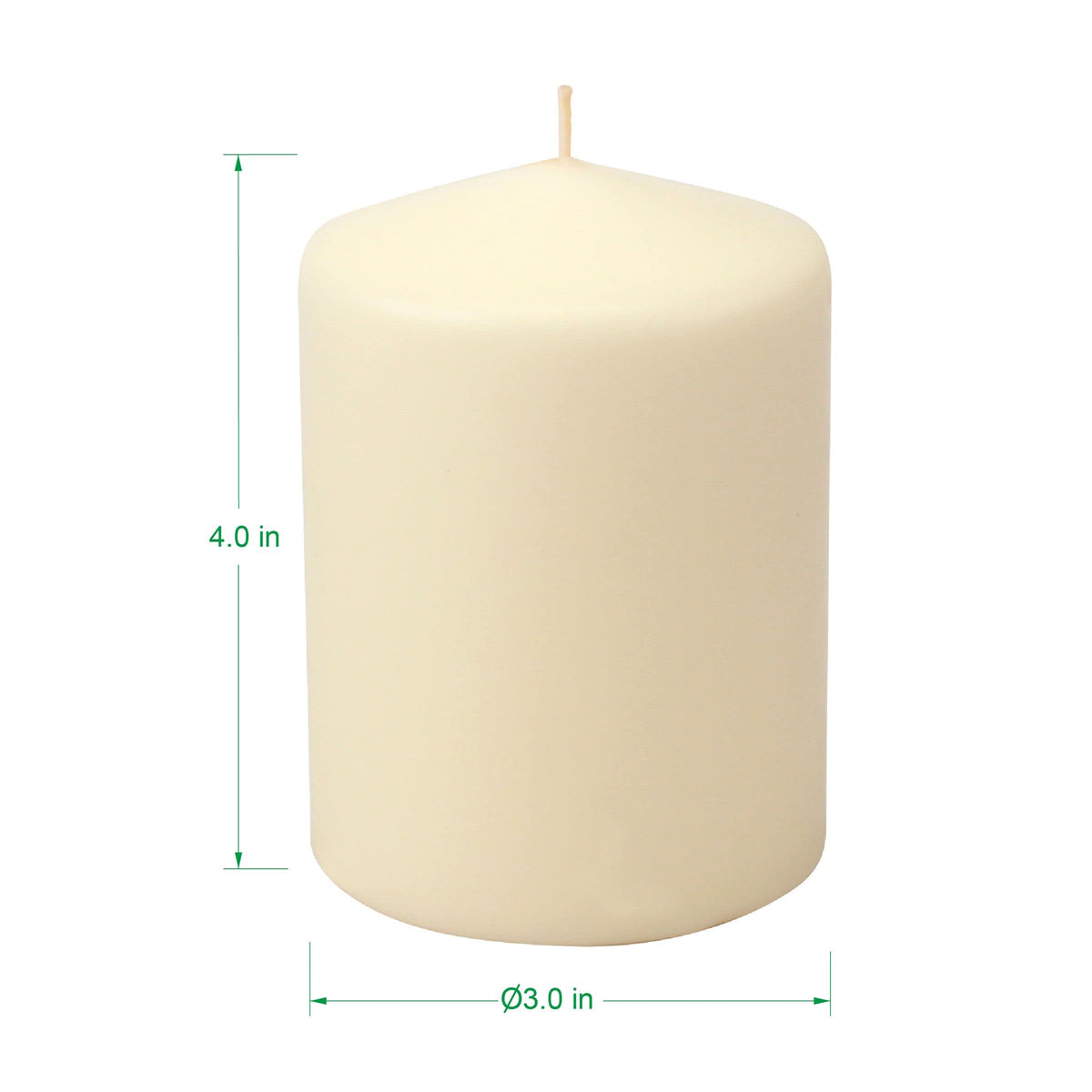 Stonebriar Unscented Pillar Candles – 35 Hour Burn Time, Long-Lasting Wax Candles for Weddings, Holidays, Home Décor & Special Events, Pack of 6, Ivory, 3" x 4"