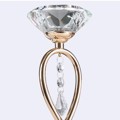 XILIN-1987 Candle Holderss Crystal Candlestick Living Room Porch Restaurant Study Decoration Desktop Candle Holder Decorative Candlestick (Size : C)