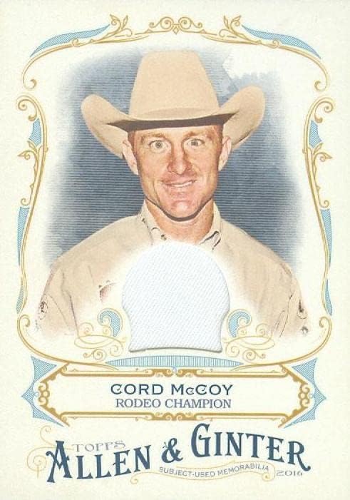 Sports Memorabilia Cord McCoy player worn jersey patch hockey card (Rodeo Champion) 2016 Topps Allen &amp Ginters #FSRACMC - Unsigned Hockey Cards