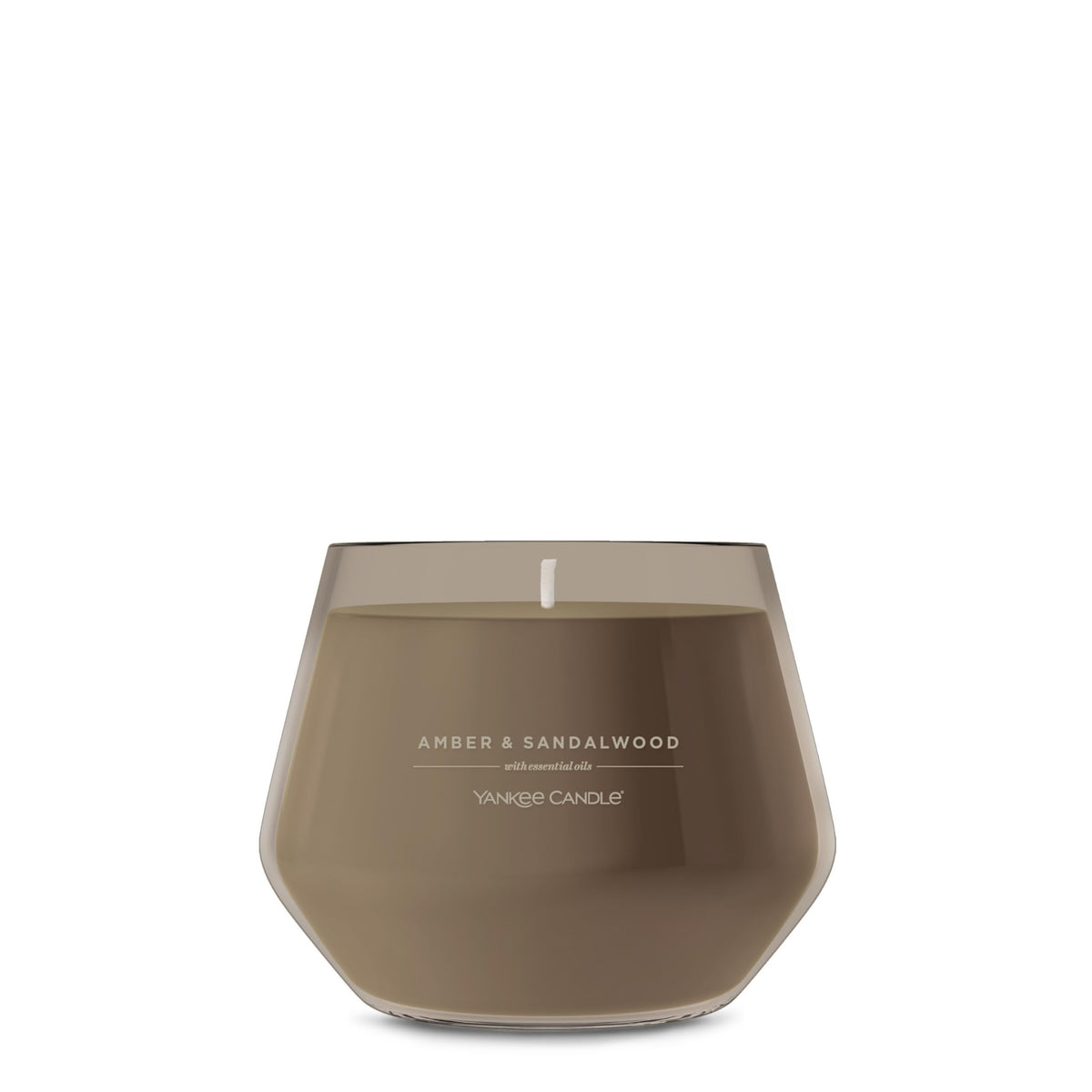 Yankee Candle Studio Scented Candle, Jar Candle for Home Fragrance, Premium Plant Wax Blend, Long Lasting Burn, Room Filling Fragrance, Amber & Sandalwood (Pack of 1)
