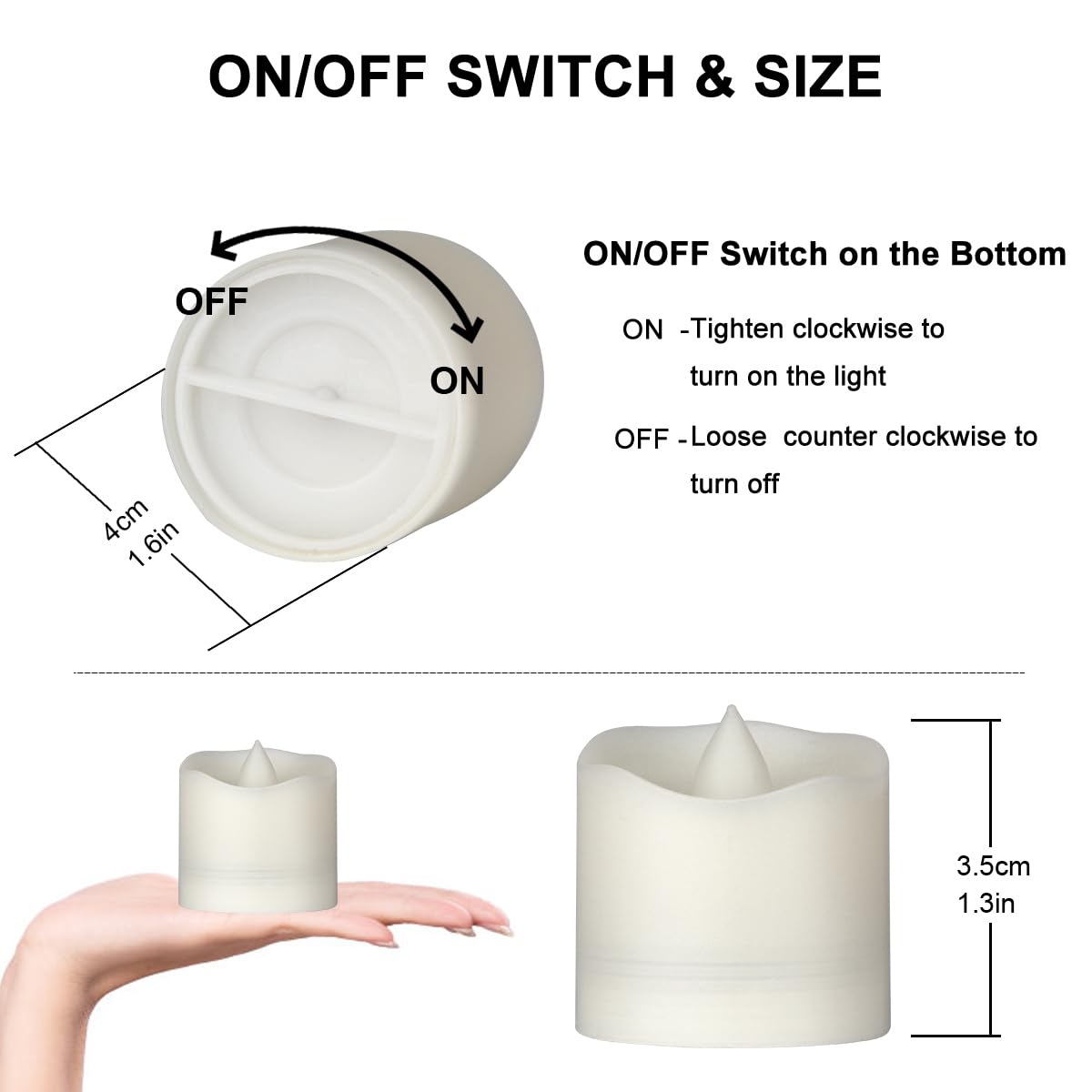 Flameless LED Tea Lights With Remote - Battery Operated Votive Candles With Timer, 200H, Unscented Outdoor Flickering White Flame - 1.3" Set of 6