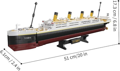 Titanic Boat Model Building Blocks Set 1465 Pieces Mini Bricks Cruise Ship ModelDIY Educational Titanic Toys for Alone at Home