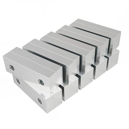 10 Set 20pcs 6 x 2 x 1 Soft Jaws Set Standard Machinable Aluminum Compatible with Kurt 6" Vise Jaws