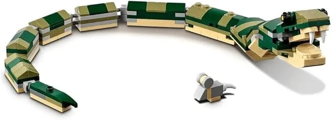 Lego Creator 3-in-1 Crocodile 31121 Building Toy Featuring Wild Animal Toys (454 Pieces)