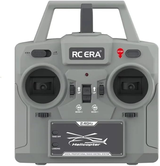 RC ERA C138-PRO Bell-206 Brushless Stabilized 6-Axis Gyroscope 6CH 3D RC Helicopter With Optical Flow Sensor and Upgraded Transmitter - Remote Control Helicopter RTF For Beginner &amp Adults (Blue)