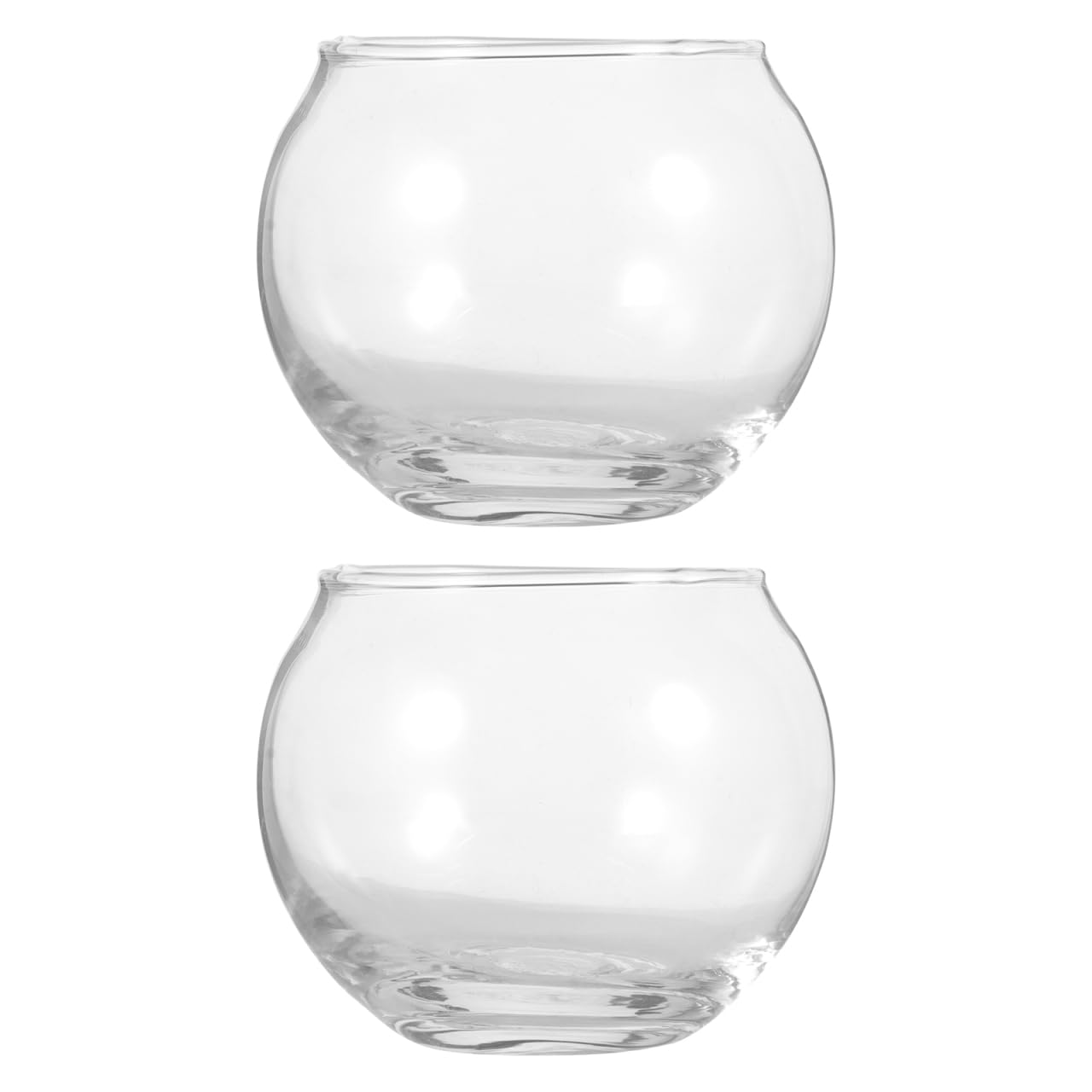SEWACC 2pcs Glass Tealight Candle Holder Round Clear Votive Candle Holders for Table Centerpieces Wedding Party Decoration