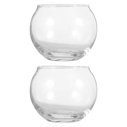 SEWACC 2pcs Glass Tealight Candle Holder Round Clear Votive Candle Holders for Table Centerpieces Wedding Party Decoration