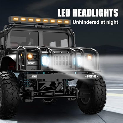 The perseids Remote Control Car Metal Chassis &amp Drive Shaft 1/12 RC Crawler 4WD Off-Road RTR Truck 2.4GHz Remote Truck with LED Headlights RC car Hobby RC Crawlers for Adult