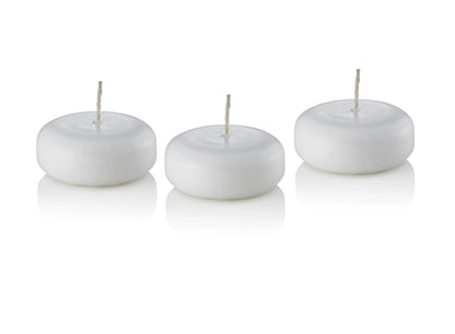 D'light Online Medium Floating Candles 2 3/8 Inch Bulk Pack for Events Floating Candles for Weddings, Spa, Home Decor, Special Occasions and Holiday Decor (Set of 96, White)