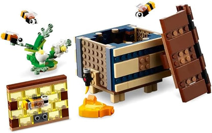 LEGO Creator 3in1 Birdhouse 31143 Birds to Hedgehog to Beehive Set Forest Animal Figures Building Toys for Kids Ages 8 Years and Over Colorful Toy Set Gift Idea