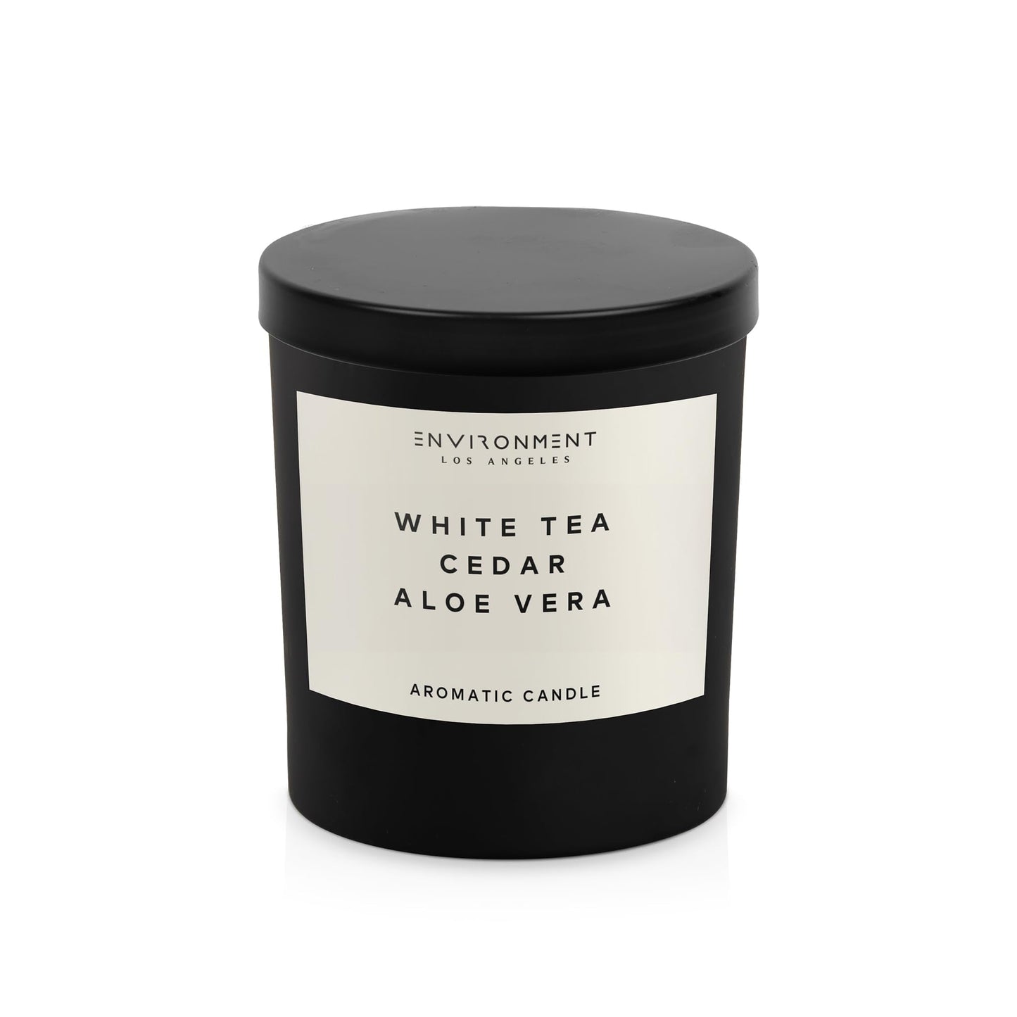 ENVIRONMENT Inspired by 5-Star Resort WSTN Candle, 8oz Luxury Coconut Apricot Wax Candles for Home (White Tea | Cedar | Aloe Vera) Home Fragrance Products, 1 Wick Candle, Vegan & Cruelty-Free