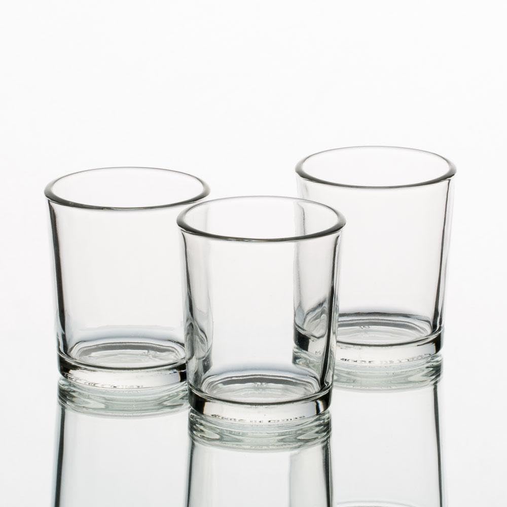 Set of 12 Richland Votive Candles Green Unscented and 12 Clear Glass Eastland Votive Holders