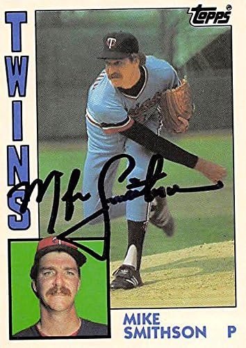 Sports Memorabilia Autograph Warehouse 246863 Mike Smithson Autographed Baseball Card - Minnesota Twins 1984 Topps Traded - No. 110T