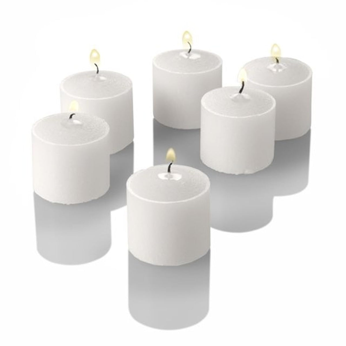 D'light Online Long 10 Hour Burn Time Unscented Votive Candles - Small Candles for Birthdays, Baby Shower, Home Decoration, Restaurants and Weddings (White, 10 Hour - Set of 12)