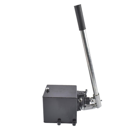 Double Acting Hydraulic Hand Pump, 3600 PSI & 1.5 CID, Hand Operated Hydraulic Pump with 5 Quart Tank and Changeover Valve, 3/8" NPT Ports Portable Hydraulic Power for Equipment Maintenance Vahaha