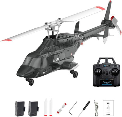 RC ERA A61 RC Helicopter with One-Key Takeoff/Landing 1/52 Scale Air-Wolf Single Rotor 2.4G 4CH Heli Aircraft Altitude Hold Optical Flow Positioning for Adults &amp Hobbyists