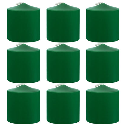 9 Packs Green Votive Candles, Unscented Small Votives for Wedding, St. Patrick's Day Holiday Party, Home Decoration (8 Hour), 1.5" D x 1.25" H