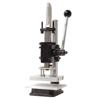 Leather Hole Puncher, DIY Leather Imprinting Machine with PP Plate and Aluminum Plate, Manual Press Puncher Embossing Stamping Tools Pressure Bronzing Kits for Punching, Pronging, Stamping Process