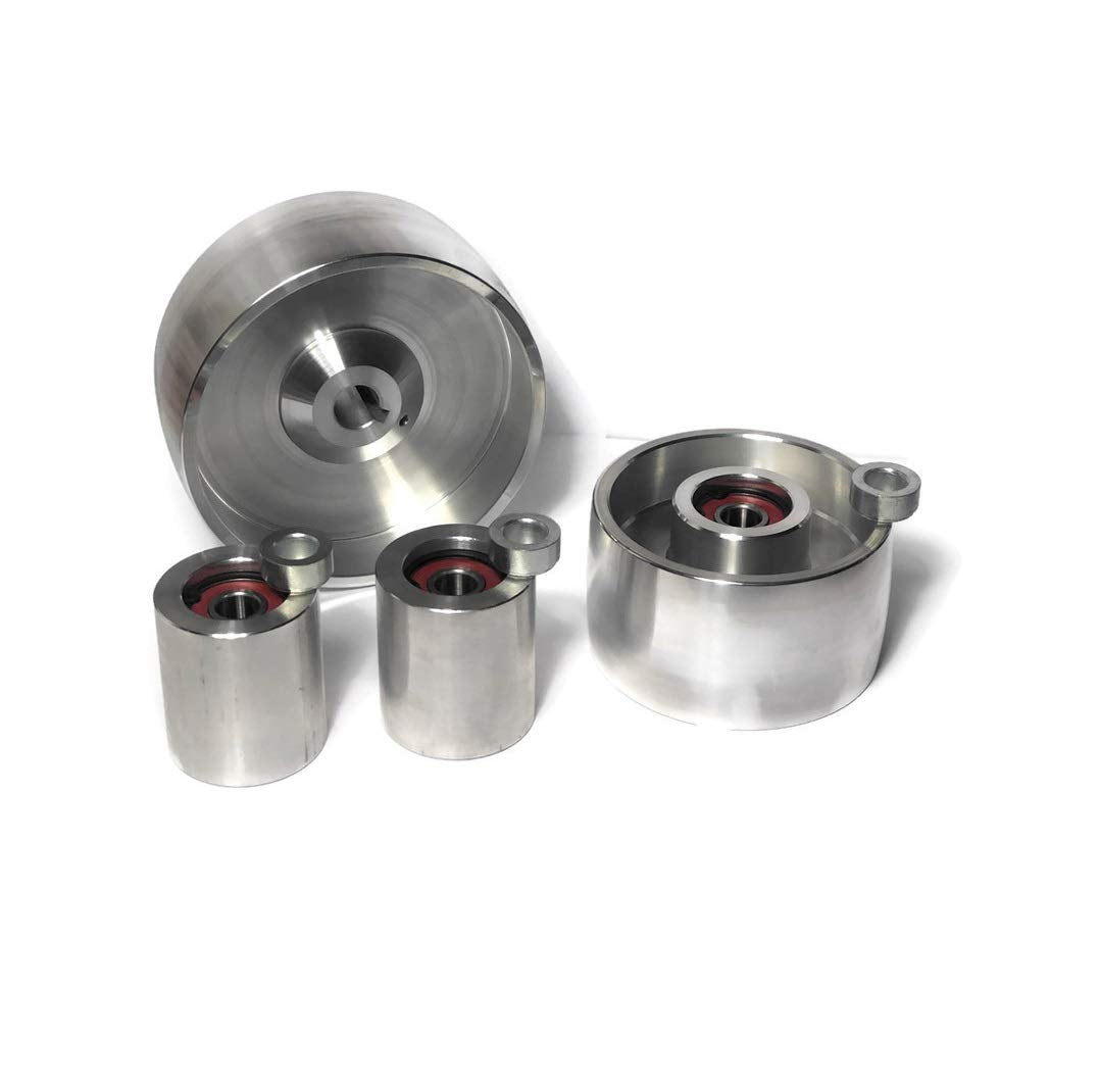 Belt Grinder 2x72 wheel set knife grinder 5" Drive 5/8" bore 4" track 2" Idler (5" 5/8-4" - 2")