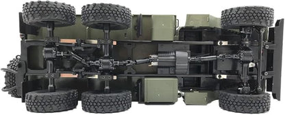 1/16 Scale RC Truck B-36 4-Channel Full-Proportional Military Remote Control Truck Car Model with Two Batteries and LED Headlights RC Gift for Army Vehilcles Lovers (Green)