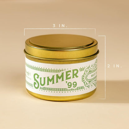Scent Library Summer '99 Scented Candle | Designed by Erin Napier | Soy Wax Blend | Made in The USA by Laurel Mercantile | Long-Lasting 24+ Hour Burn Time (5 oz) | Great Gift for Women and Home