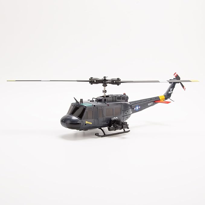 C032 UH-1 Huey Helicopter - Remote Control Helicopters for Adult 1/48 Sacle 2.4G 6CH Gyro Stabilized Aircraft with Altitude Hold &amp Optical Flow3D Stunt Drone