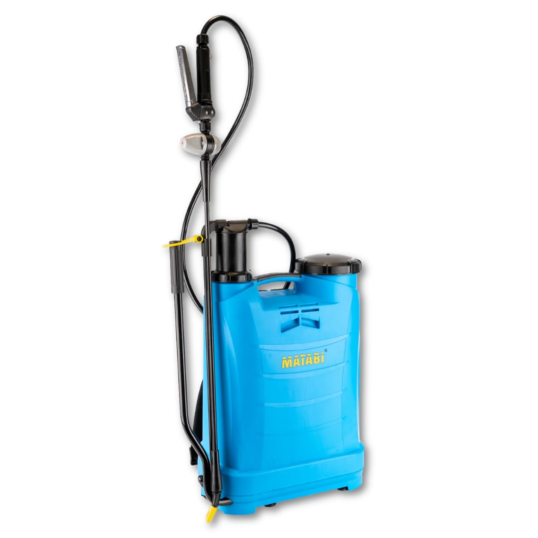 Matabi - Evolution 16 Backpack Sprayer - 4 Gal Capacity - Stainless Steel Handle - Versatile Nozzles - Professional Use - Pressure Regulator - Ideal for Over 400m² - Weed Sprayer