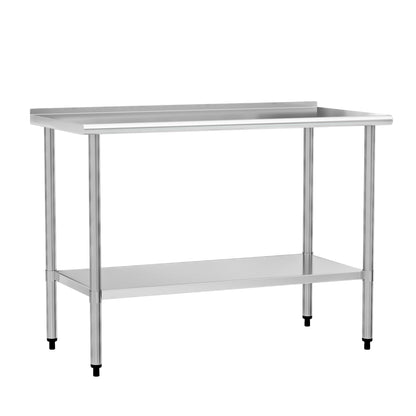 Chingoo Stainless Steel Work Table 24x60 Inch with Adjustable Undershelf & Backsplash, Heavy-Duty Prep Table for Commercial Kitchen, Restaurant, Garage, Outdoor