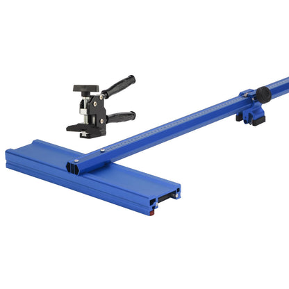 Manual Tile Cutter with Tungsten Carbide Scoring Wheel | 35.4" Precision T-Bar Cutter for Porcelain & Ceramic Tiles | Portable Design with Aluminum Ruler & Plier (Blue)