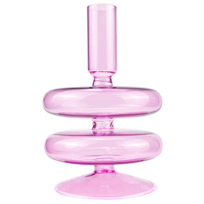LNQ LUNIQI Clear Glass Candle Holders Glass Taper Candle Holder Decorative Glass Candlestick Holders for Dining Table Centerpieces Wedding Church （）